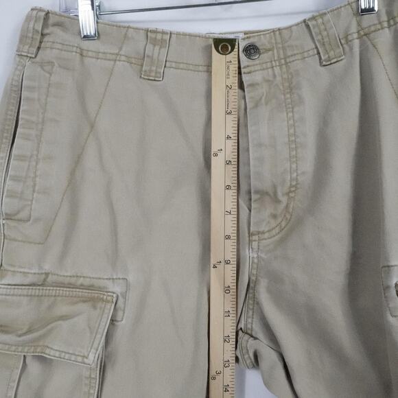 Old Navy Cargo Pants Men 32x26 Khaki Teakwood Cargo Utility Pockets Classic Y2K - Picture 10 of 15